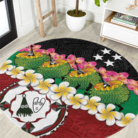 Frangipani Festival Rabaul East New Britain Round Carpet Dukduk Dance With Plumeria - Polynesian Pride