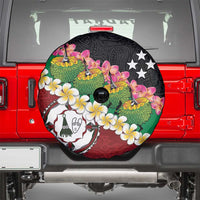 Frangipani Festival Rabaul East New Britain Spare Tire Cover Dukduk Dance With Plumeria - Polynesian Pride
