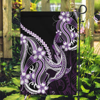 Purple Black Aloha Hawaii Garden Flag Polynesian Shark Tattoo Plumeria