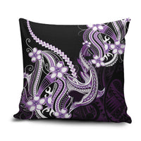 Purple Black Aloha Hawaii Pillow Cover Polynesian Shark Tattoo Plumeria