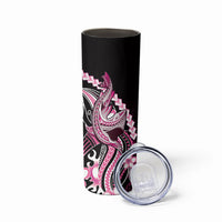 Pink Black Aloha Hawaii Skinny Tumbler Polynesian Shark Tattoo Plumeria LT14 - Polynesian Pride