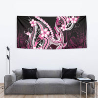 Pink Black Aloha Hawaii Tapestry Polynesian Shark Tattoo Plumeria