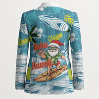 Hawaii Summer Christmas Blazer Surfing Santa Shaka Catch The Wave