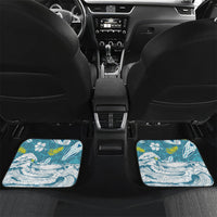 Hawaii Summer Christmas Car Mats Surfing Santa Shaka Catch The Wave