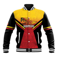 Papua New Guinea Rugby Custom Baseball Jacket Go PNG Hunters Polynesian Pattern - Polynesian Pride