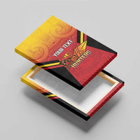 Papua New Guinea Rugby Custom Canvas Wall Art Go PNG Hunters Polynesian Pattern - Polynesian Pride