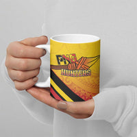 Papua New Guinea Rugby Custom Ceramic Mug Go PNG Hunters Polynesian Pattern - Polynesian Pride