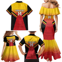 Papua New Guinea Rugby Custom Family Matching Mermaid Dress and Hawaiian Shirt Go PNG Hunters Polynesian Pattern LT14 - Polynesian Pride