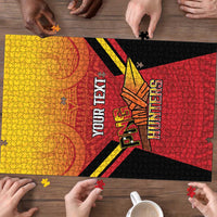 Papua New Guinea Rugby Custom Puzzle Go PNG Hunters Polynesian Pattern - Polynesian Pride