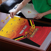 Papua New Guinea Rugby Custom Puzzle Go PNG Hunters Polynesian Pattern - Polynesian Pride