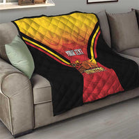 Papua New Guinea Rugby Custom Quilt Go PNG Hunters Polynesian Pattern - Polynesian Pride