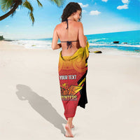 Papua New Guinea Rugby Custom Sarong Go PNG Hunters Polynesian Pattern - Polynesian Pride