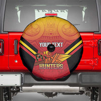 Papua New Guinea Rugby Custom Spare Tire Cover Go PNG Hunters Polynesian Pattern - Polynesian Pride