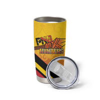 Papua New Guinea Rugby Custom Tumbler Cup Go PNG Hunters Polynesian Pattern - Polynesian Pride