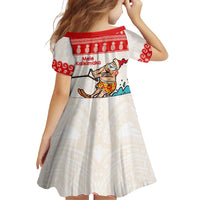 Mele Kalikimaka Hawaii Family Matching Puletasi and Hawaiian Shirt Water-skiing Santa Tropical Vibes