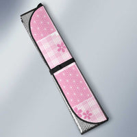 Pink Palaka Japanese Patterns Auto Sun Shade Koi Fish Asanoha Sakura Patchwork Stylized - Polynesian Pride
