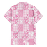 Pink Palaka Japanese Patterns Family Matching Tank Maxi Dress and Hawaiian Shirt Koi Fish Asanoha Sakura Patchwork Stylized - Polynesian Pride