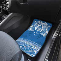 Toa Samoa Rugby Custom Car Mats Uso aso uma Samoan Pattern Blue - Polynesian Pride