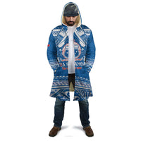 Toa Samoa Rugby Custom Cloak Uso aso uma Samoan Pattern Blue - Polynesian Pride