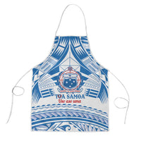 Toa Samoa Rugby Custom Apron Uso aso uma Samoan Pattern White - Polynesian Pride