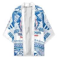Toa Samoa Rugby Custom Kimono Uso aso uma Samoan Pattern White - Polynesian Pride