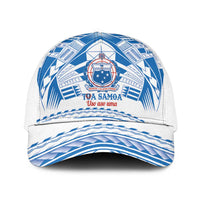Toa Samoa Rugby Mesh Trucker Cap Uso aso uma Samoan Pattern White - Polynesian Pride