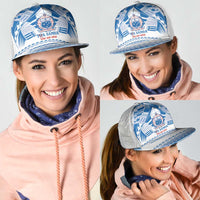 Toa Samoa Rugby Mesh Trucker Cap Uso aso uma Samoan Pattern White - Polynesian Pride