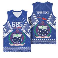 Personalised Samoa 685 Basketball Jersey Samoan Pride Coat Of Arms - Polynesian Pride