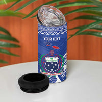 Personalised Samoa 685 4 in 1 Can Cooler Tumbler Samoan Pride Coat Of Arms - Polynesian Pride