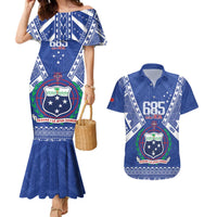 Personalised Samoa 685 Couples Matching Mermaid Dress and Hawaiian Shirt Samoan Pride Coat Of Arms - Polynesian Pride