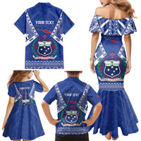 Personalised Samoa 685 Family Matching Mermaid Dress and Hawaiian Shirt Samoan Pride Coat Of Arms - Polynesian Pride