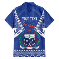 Personalised Samoa 685 Family Matching Off Shoulder Short Dress and Hawaiian Shirt Samoan Pride Coat Of Arms - Polynesian Pride