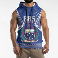 Personalised Samoa 685 Sleeveless Hoodie Samoan Pride Coat Of Arms - Polynesian Pride