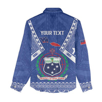Personalised Samoa 685 Women Casual Shirt Samoan Pride Coat Of Arms - Polynesian Pride