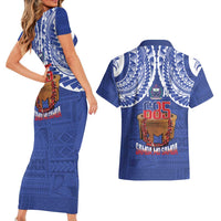 Toa Samoa Rugby Couples Matching Short Sleeve Bodycon Dress and Hawaiian Shirt 685 Pride Tanoa Ula Fala LT14 - Polynesian Pride