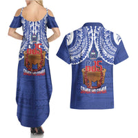 Toa Samoa Rugby Couples Matching Summer Maxi Dress and Hawaiian Shirt 685 Pride Tanoa Ula Fala LT14 - Polynesian Pride