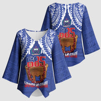 Toa Samoa Rugby Kimono Sleeve Blouse 685 Pride Tanoa Ula Fala LT14 - Polynesian Pride