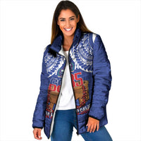 Toa Samoa Rugby Padded Jacket 685 Pride Tanoa Ula Fala LT14 Women Blue - Polynesian Pride