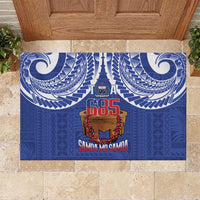 Toa Samoa Rugby Rubber Doormat 685 Pride Tanoa Ula Fala LT14 Blue - Polynesian Pride