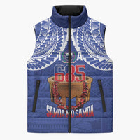 Toa Samoa Rugby Sleeveless Puffer Jacket 685 Pride Tanoa Ula Fala LT14 Unisex Blue - Polynesian Pride