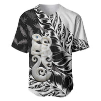 Aotearoa Manaia NZ Maori Silver Fern Baseball Jersey LT14 Black - Polynesian Pride