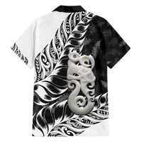 Aotearoa Manaia NZ Maori Silver Fern Family Matching Long Sleeve Bodycon Dress and Hawaiian Shirt LT14 - Polynesian Pride