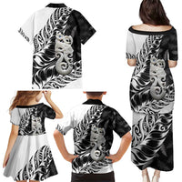 Aotearoa Manaia NZ Maori Silver Fern Family Matching Puletasi and Hawaiian Shirt LT14 - Polynesian Pride