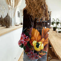 Gude Hi Hai Papua New Guinea Women Casual Shirt Motuan PNG Raggiana Bird of Paradise Tropical Vibes LT14 - Polynesian Pride