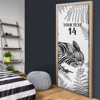 Custom New Zealand Kiwi Football Door Cover Aotearoa Silver Fern - Polynesian Pride