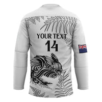 Custom New Zealand Kiwi Football Hockey Jersey Aotearoa Silver Fern LT14 - Polynesian Pride