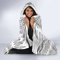Custom New Zealand Kiwi Football Hooded Blanket Aotearoa Silver Fern