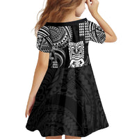 Hawaii Ku God Family Matching Off Shoulder Maxi Dress and Hawaiian Shirt Kakau Mix Polynesian Tattoo