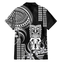 Hawaii Ku God Family Matching Short Sleeve Bodycon Dress and Hawaiian Shirt Kakau Mix Polynesian Tattoo