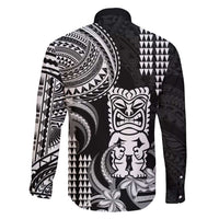 Hawaii Ku God Family Matching Short Sleeve Bodycon Dress and Hawaiian Shirt Kakau Mix Polynesian Tattoo